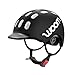 woom Kids Helm, Fahrradhelm für Kinder, mit Visier, für Jungen und Mädchen, 46–50 cm, Größe XS, Verstellbar, Aufprallschutz, Schwarz (Black)