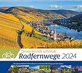 Deutschlands Radfernwege Kalender 2024, Wandkalender im Querformat (54x48 cm) - Mit Hintergrundinformationen zu den Fahrradtouren